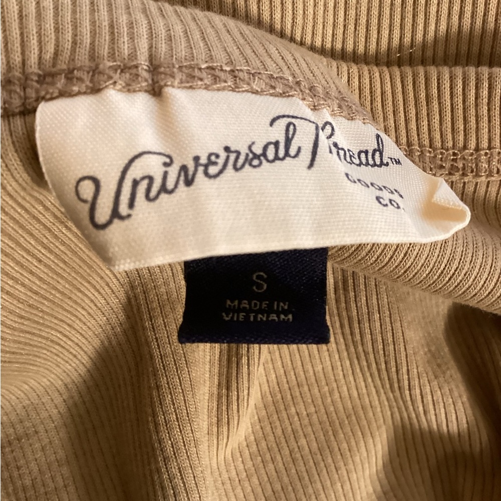 Universal Thread Tan Ribbed Tank Crop Top - Picture 4 of 4